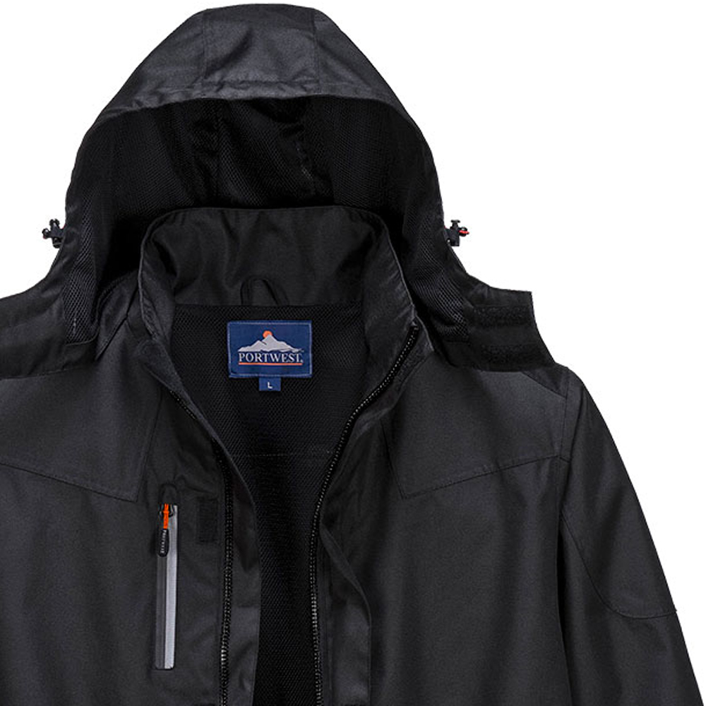 (ポートウエスト) Portwest メンズ Outcoach 作業着 ジャンパー 作業用 パーカジャケット 長袖ブルゾン PW1441 (ブラッ